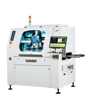 Genitec Spindle 100mm/s Cnc Pcb Router Machine CCD AC220V Dual Table For Depaneling GAM330AT